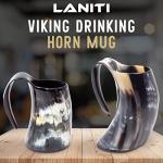 Large Handmade Viking Horn Mug for Mead & Beer