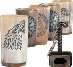 Set of 5 Viking Drinking Horn Shot Glasses