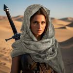 Viking Hooded Shawl with Brooch and Cowl