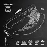 9-Inch Viking Ulu Knife Pizza Cutter Axe