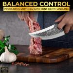 Hand-Forged Viking Butcher Knife Set - 3 Pieces