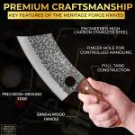 Hand-Forged Viking Butcher Knife Set - 3 Pieces