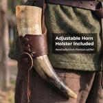 Fenrir 12" Ox-Horn Viking Drinking Horn Set