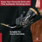 Jormungandr Viking Drinking Horn with Iron Stand