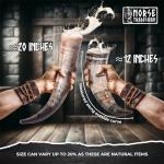 Fenrir 12" Ox-Horn Viking Drinking Horn Set