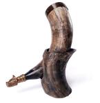 Fenrir 12" Ox-Horn Viking Drinking Horn Set