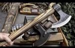 CUSTOM HANDMADE HIGH CARBON STEEL HUNTING VIKING HATCHET TOMAHAWK AXE + sheath