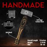 Handmade Hammer Viking Knife Carbon Steel Bushcraft Norse Mjolnir Engraved Blade