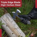 Personalized Viking Triple Edge Throwing Axe with Sheath