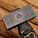 Handmade Hammer Viking Knife Carbon Steel Bushcraft Norse Mjolnir Engraved Blade