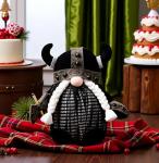 Viking Berserker Gnome Plush Viking Norse Gnome Gift 10'' H Viking Warrior Minotaur Gnomes Home Office Decor Viking Gift, Halloween, Thanks Giving Christmas New Year Gift Men's Gift (Black)