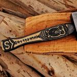 Handmade Hammer Viking Knife Carbon Steel Bushcraft Norse Mjolnir Engraved Blade