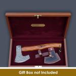 Dessi Viking Axe Hand Forged Damascus Steel Hatchet Tomahawk Leather Sheath Walnut Wood Handle Tiger Engraving Bushcraft Camping Gift Men SM14