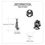 ONEFINITY Sterling Silver Black Cat Necklace - Celtic Knot Black Cat Gifts - Viking Jewelry - Mother's Day Gifts for Women