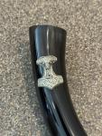 Viking Drinking Horn with Thor's Hammer Medallion