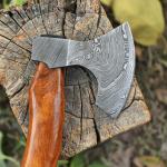 Hand Forged Damascus Steel Viking Camping Tomahawk