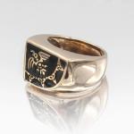Bronze Raven Ring - Norse Viking Jewelry