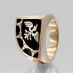 Bronze Raven Ring - Norse Viking Jewelry