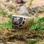 Bronze Raven Ring - Norse Viking Jewelry