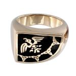 Bronze Raven Ring - Norse Viking Jewelry