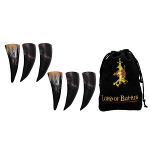 Viking Drinking Horn Set - 3 to 6 Pieces