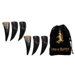 Viking Drinking Horn Set - 3 to 6 Pieces