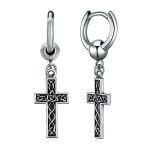 Norse Viking 925 Sterling Silver Earrings for Men