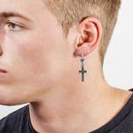 Norse Viking 925 Sterling Silver Earrings for Men