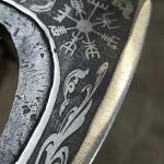 Viking Axe Pizza Cutter with Ash Wood Handle