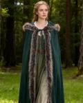Green Viking Fur Hooded Cloak for Halloween