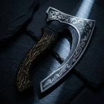 Viking Axe Pizza Cutter with Ash Wood Handle