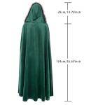 Green Viking Fur Hooded Cloak for Halloween