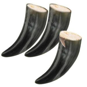 Viking Three-Piece Bovine Horn Drinking Set