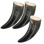 Viking Three-Piece Bovine Horn Drinking Set