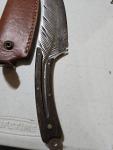 Hand Forged Viking Feather Knife with Wood Handle