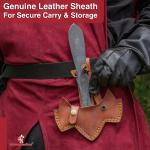 Personalized Viking Triple Edge Throwing Axe with Sheath