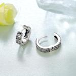 Unisex Viking Hoop Earrings in Sterling Silver