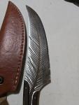 Hand Forged Viking Feather Knife with Wood Handle