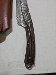 Hand Forged Viking Feather Knife with Wood Handle