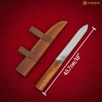 Viking Seax Knife with Leather Sheath - 18