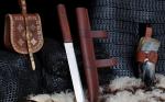 Viking Seax Knife with Leather Sheath - 18