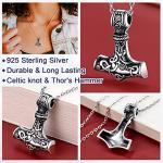 Viking Thor's Hammer Necklace with Vegvisir Pendant