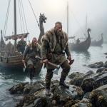 Custom Handmade Viking Battle Axe with Leather Sheath