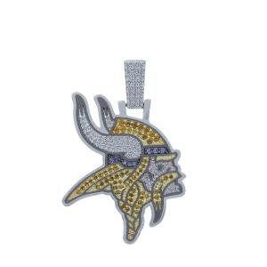 Minnesota Vikings Gold Plated Football Necklace Charm