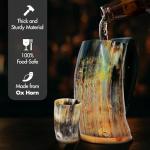 Viking Horn Mug with Fenrir Engraving - Gift Bag