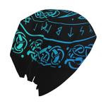 Black Stretch Beanie and Scarf Bandana Set