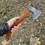 Custom Hand Forged Viking Damascus Steel Hatchet