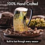 Viking Horn Mug with Fenrir Engraving - Gift Bag