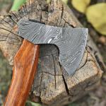 Custom Hand Forged Viking Damascus Steel Hatchet