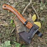 Custom Hand Forged Viking Damascus Steel Hatchet